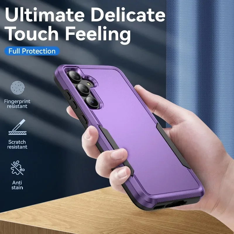 Luxury Armor Shockproof Mobile Phone Case for Samsung A05S 14 54 35 32 52 72 12 13 33 53 73 Soft and Hard Double Protection_voghion.com
