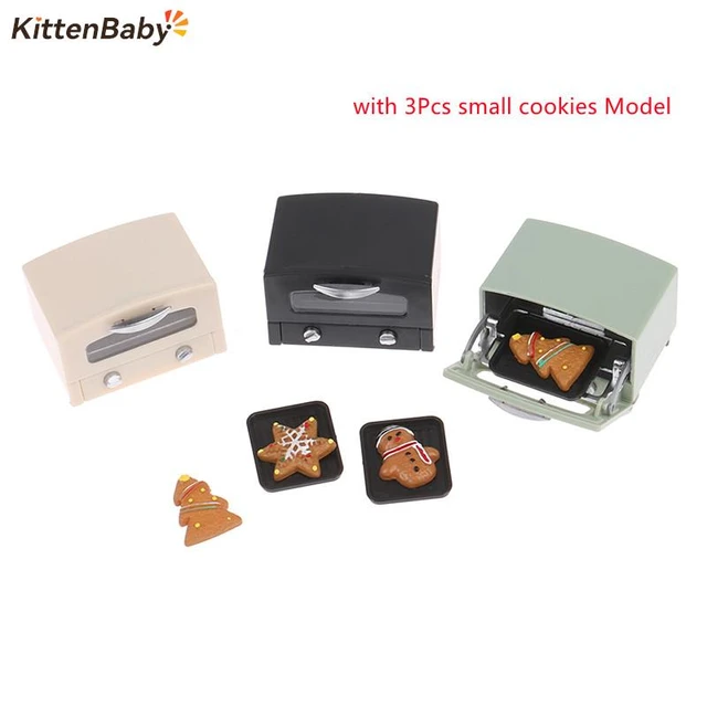 Mini horno microondas para casa de muñecas, plato para hornear, modelo  eléctrico de cocina, accesorios de muebles para decoración de casa de  muñecas, juguete de simulación para niños