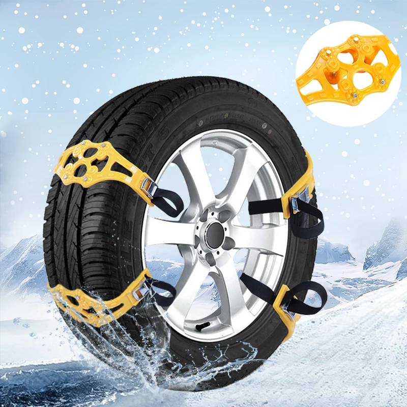 4/8PCS Car Anti-skid Chain SUV General Purpose Snow Mud Tires Universal Non-slip Thickened Widened Wheel Snow Chain Winter Truck images - 6