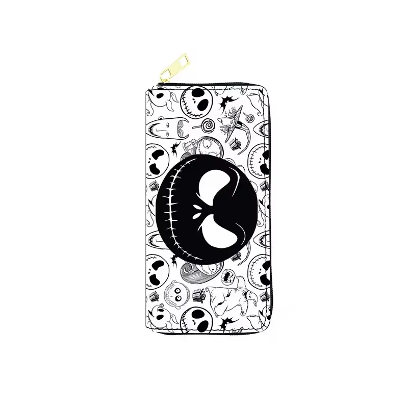 thumbnail image 1 of Disney The Nightmare Before Christmas Wallet Jack Skellington Cartoon Figures MultiFunction Zipper PU Long Style Money Bag Gifts, 1 of 5