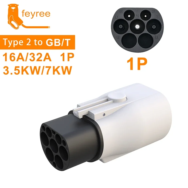 Adattatore IEC 62196 Tipo 2 A J1772 Tipo 1 Per Auto Elettriche, 32 A Connettore Laterale 90742713