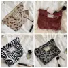 Corduroy Retro Leopard Print Cosmetic Bag Wash Bag Women Travel Cosmetic Pouch Beauty Storage Cases Make Up Organizer Clutch Bag 5