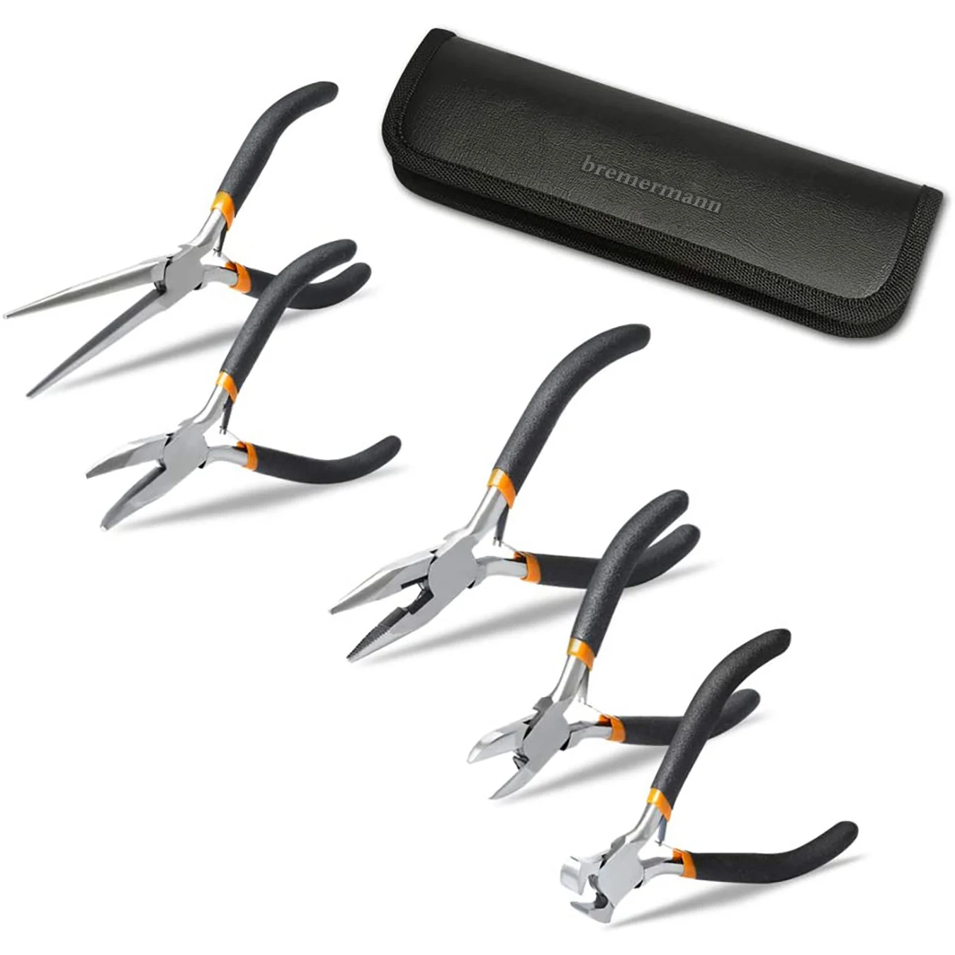 

bremermann pliers pliers sets 5 Pieces Mini Pliers,Long Needle Nose, Long Nose, Nipper Bent Nose, End Cutting, Diagonal Cutting