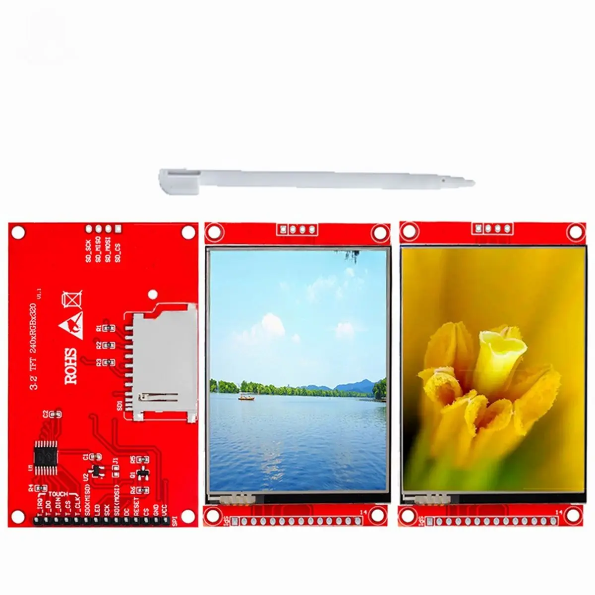  59K 전자제품 액세서리,240x320 3.2인치 SPI TFT LCD 터치 패널 모듈 ILI9341 ST7789 (PCB)