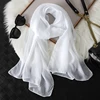 New Fashion Spring/Summer Women Solid Color Headband Beach Chiffon Scarf Shawls Female Long Wraps Panama Beach Sunscreen Hijab 2