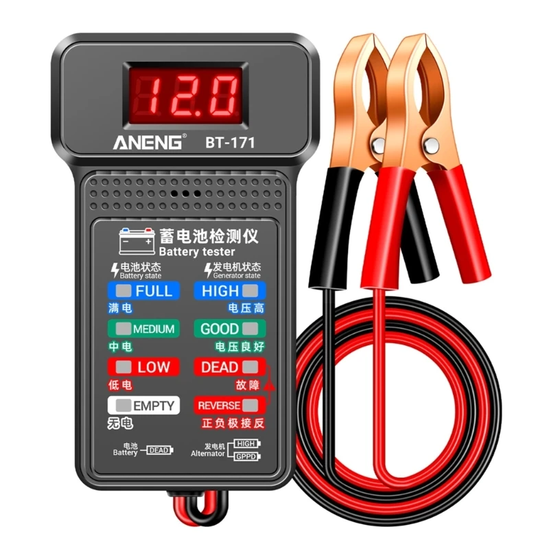 

12V LED Car Battery Tester Alternator Analyzers Diagnostic Tool Auto Scanne