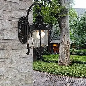 Exterior Wall Light Fixture Outdoor Lighting Lantern Lamp Garden Porch Patio E26