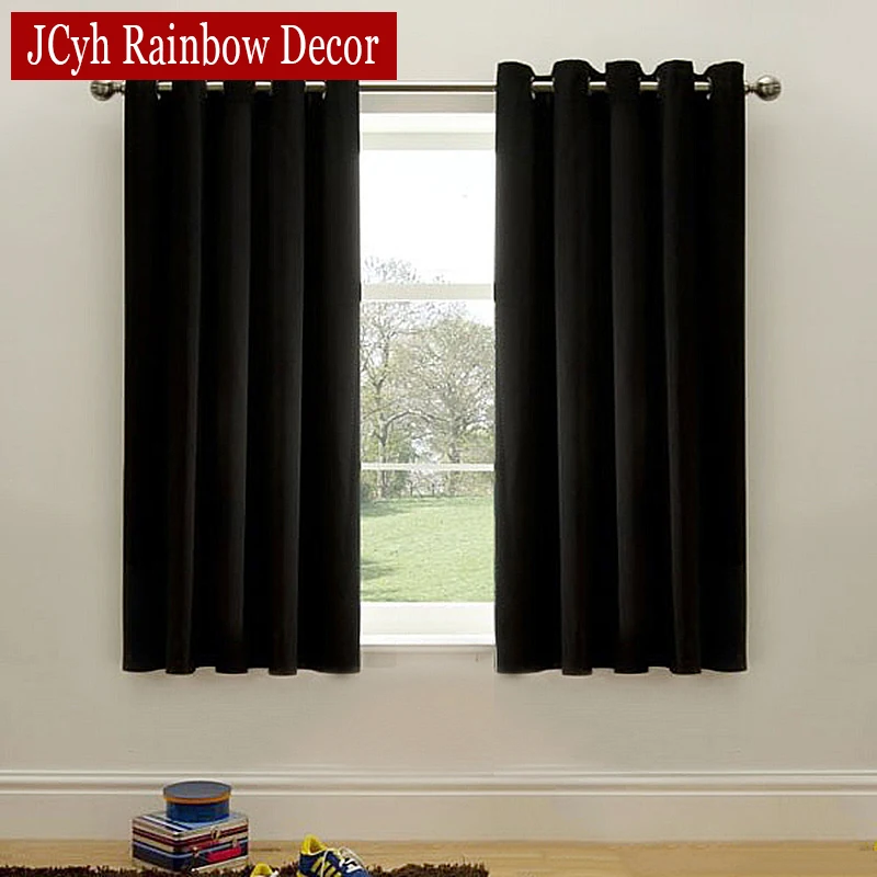 Modern Blackout Short Curtains for Living Room Bedroom Blinds Curtain for Kitchen Window Treatments Opaque Ready-made Drapes - Image 2