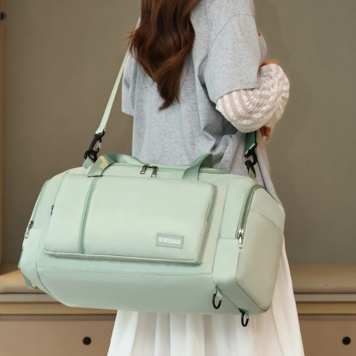 Multifunctional Luggage Bag, Short-Distance Travel Crossbody Bag, Sports Fitness Bag, Dry and Wet Separation Swimming Training Backpack, Camping and Mountaineering