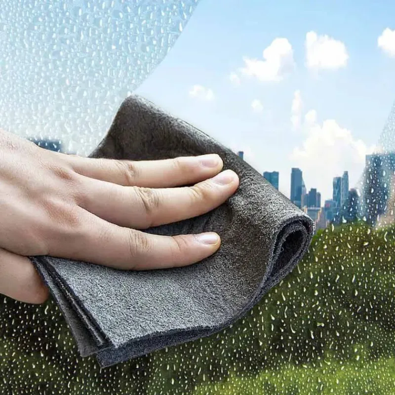 2PCS Thickened Cleaning Cloth Microfiber Glass Clean Towel Reusable Washable Lint-free Cleaning Rags For Kitchen Glass Car