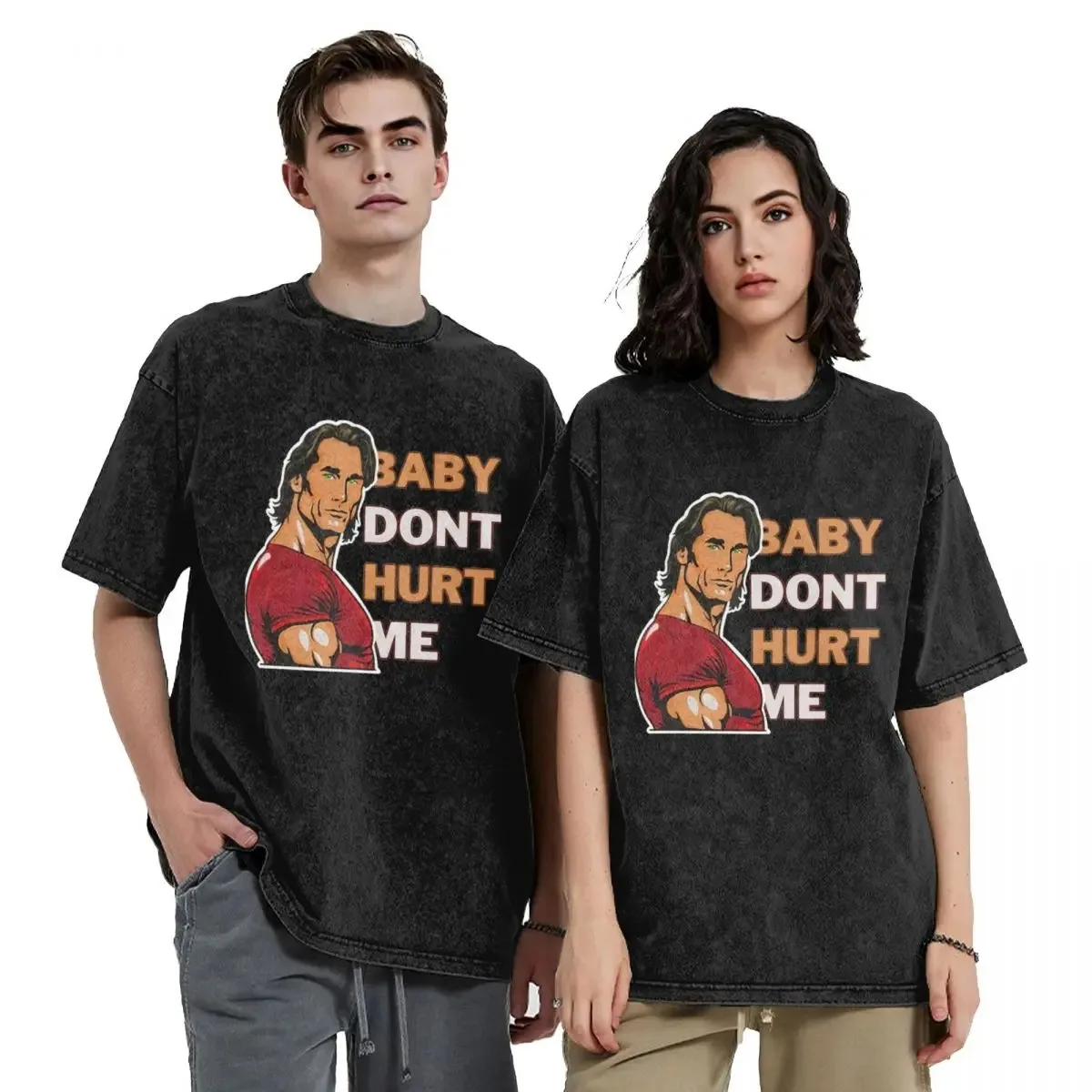 Baby Dont Hurt Me 밈 워싱 티셔츠, 스트리트웨어, 힙합 빈티지 티셔츠, 남성 여성 반팔, 스트리트 그래픽