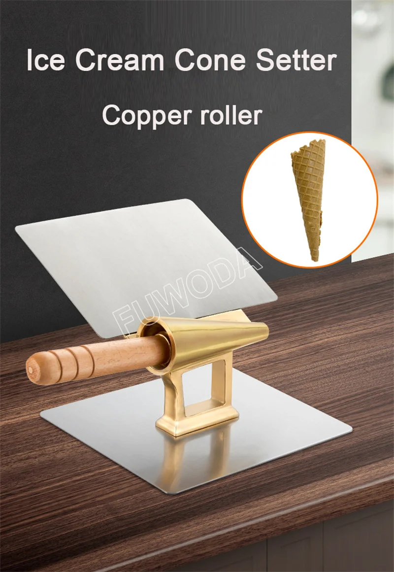 Description Picture 2 of itemCopper Cone Waffle Roll Mold Cream Ice Egg Roller Maker DIY Baking Pastry Molds Horn Forms Cones Shaper Making Mould Crispy