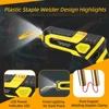Cordless Plastic Welder Gun with 400PCS Hot Staples 2 in 1 Foldable Car Bumper Crack Repair Welding Gun USB Rechargable 5