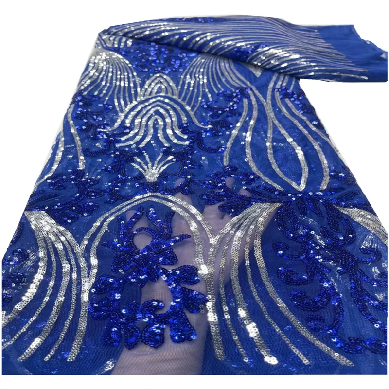 

Latest African Sequins Lace Fabric 2023 High Quality French Tulle Lace Material For Nigerian Wedding Dress Sewing FYU56
