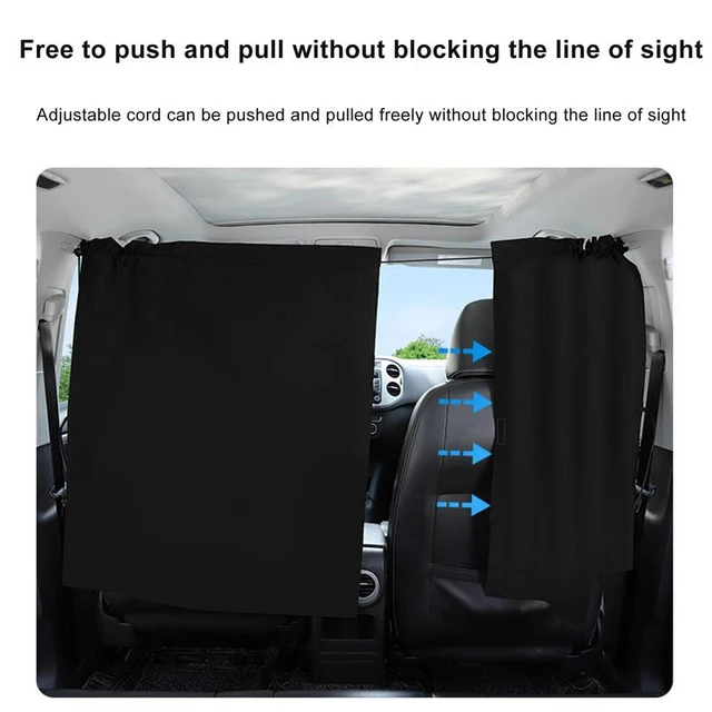 Car Privacy Curtains Universal Car Divider Curtain Between Rear Seat Auto  Blackout Curtains Car Sun Shades Side Window Covers - AliExpress