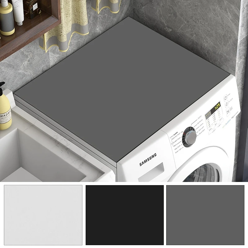 Faux Leather Dust Mat Solid Washing Machine Dust Cover Refrigerator Cabinet Top Protector Waterproof Pad Dinning Table Placemat