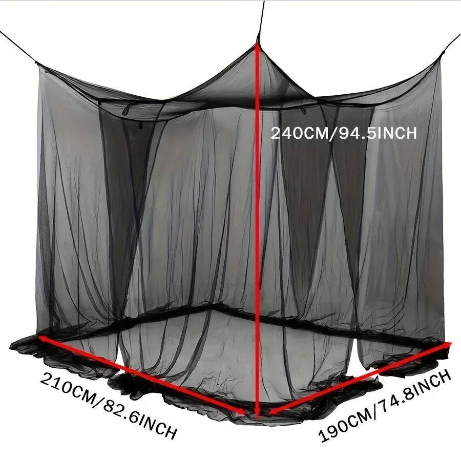1pc Large Four Door Mosquito Net, Breathable Polyester Mesh Cover, Suitable for Outdoor Camping, Insect Proof in Summer