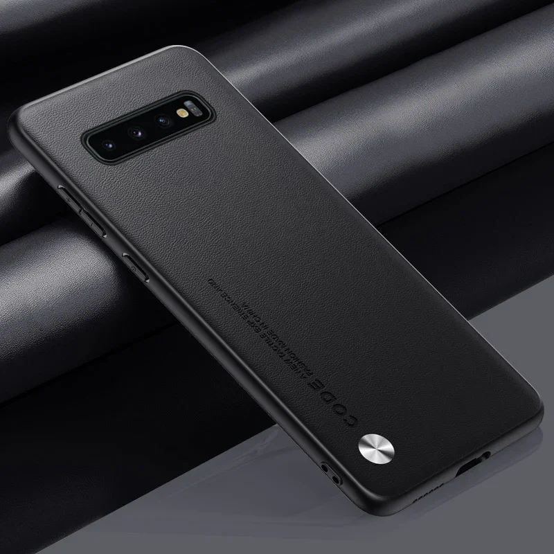 Luxury Matte PU Leather Phone Case - Silicone Protection Cover