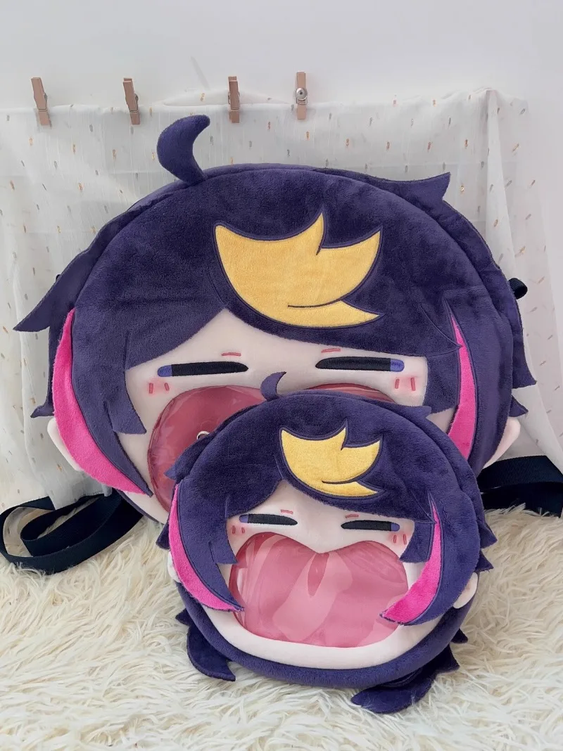 Anime Luxiem VTuber Cosplay Shu transparente Campus estudiante con cremallera, bolsa Ita de dibujos animados, mochila, bolsos de mensajero, bolso de hombro