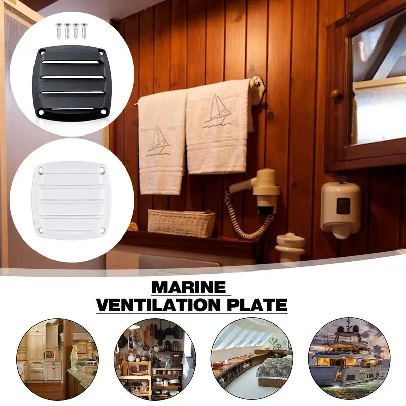 

High Quality Marine Ventilation Plate 4 Slot Nylon Boat Ventilation Plate Sturdy Smooth Exhaust Outlet Grille Heat Dissipation