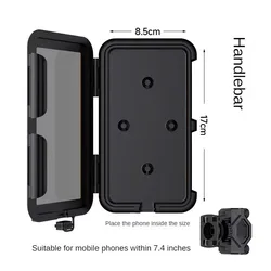 Waterproof Motorcycle and Bicycle Phone Holder with Handlebar Mount (Handlebar - L)