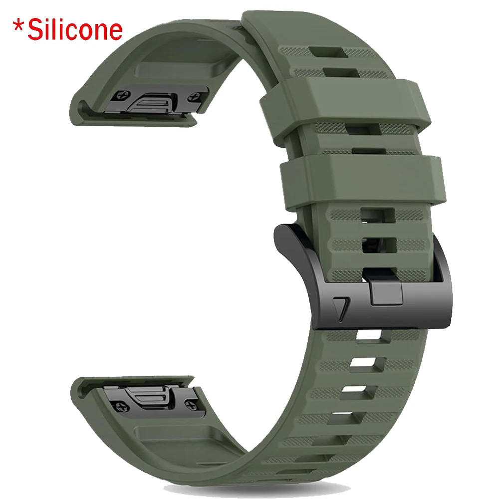 Premium Leather and Silicone Hybrid Strap - 22mm/26mm QuickFit Band Bracelet