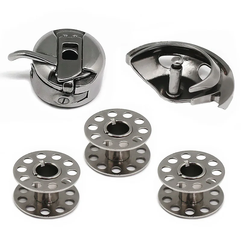 Boquite Nähmaschinen Spulen Set - Haken + 5 Spulen + Kapsel Für Haushaltsnähmaschinen