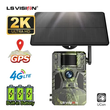 LS VISION 2K 4G Sim Solar Trail Camera with GPS 12MP PIR Motion Detection IR NIght Vision Waterproof Hunting Wildlife Cameras 1