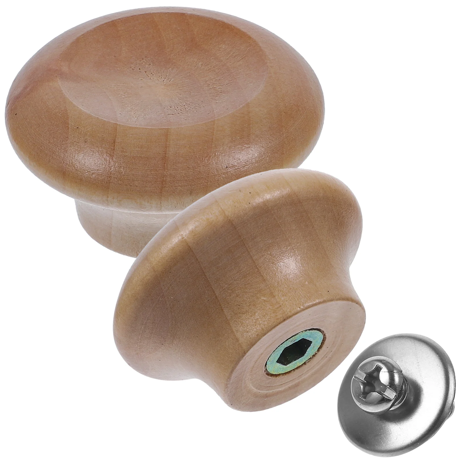 

2Pcs Wood Pan Lid Knobs Portable Pan Lid Knobs Pot Lids Replacements Lid Handles