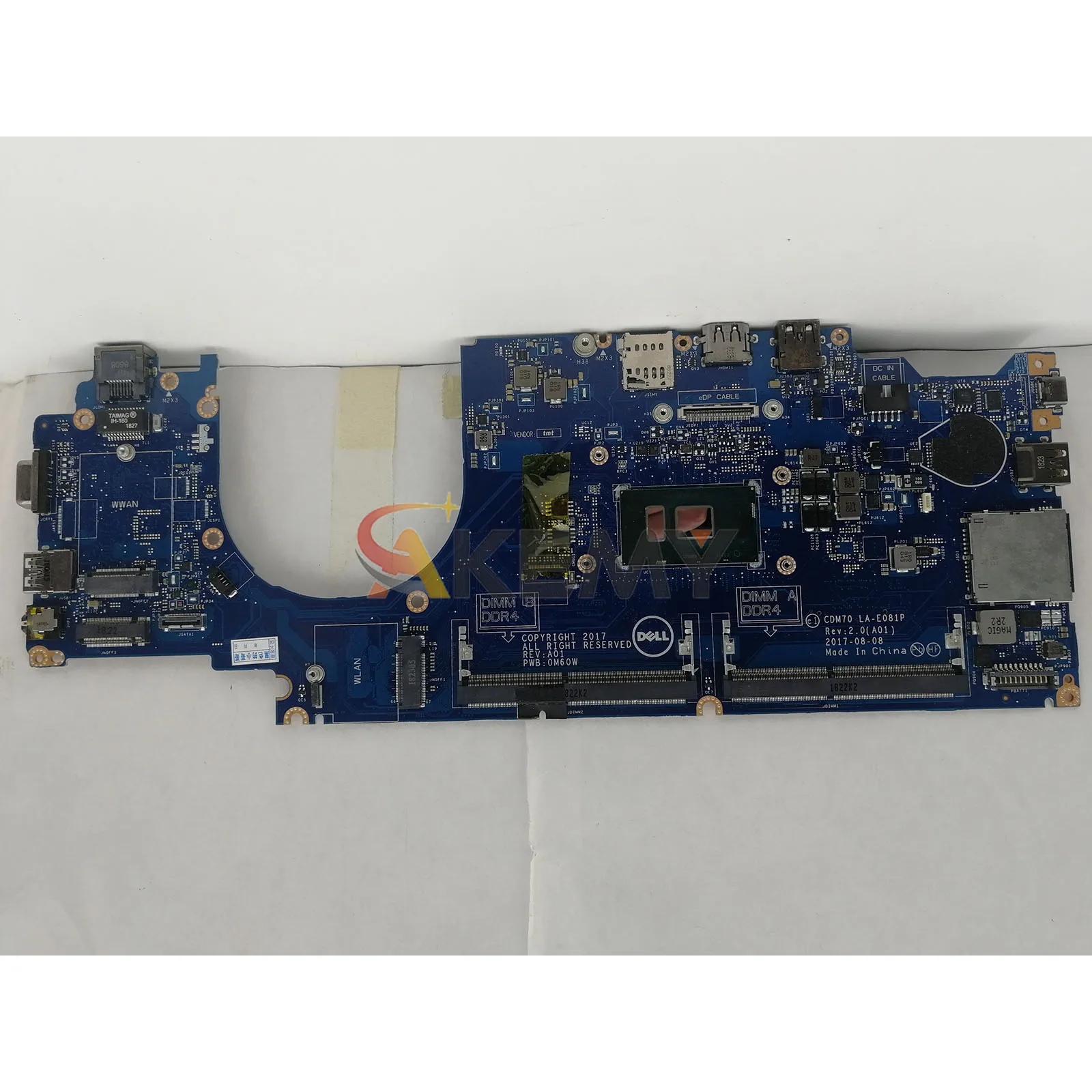 i3 i5 i7 CPU가 장착된 Dell Latitude 5480 E5480용 LA-E081P 메인보드 04X333 0MFNP8 0W86DC 0HXXM1 100% 완전 테스트됨