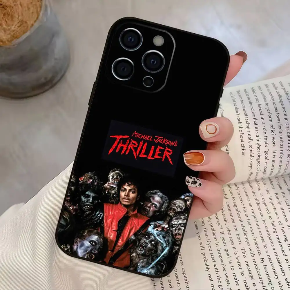 King of Music Michael Jackson Soft Black Phone Case Cover
