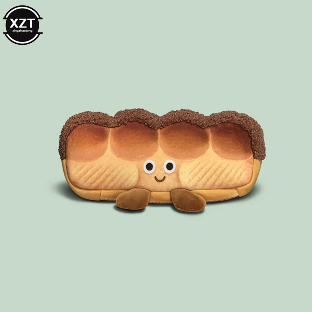 Funny bread cute pencil case plush creative pencil bag School stationery bag Children pen case prizes gifts Student pencil cases - 5