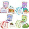 Learning Flashcards ABC Numbers Fruit Animal Body Educational Toys Classroom Aids Montessori Autism English Words Card for Kids 3