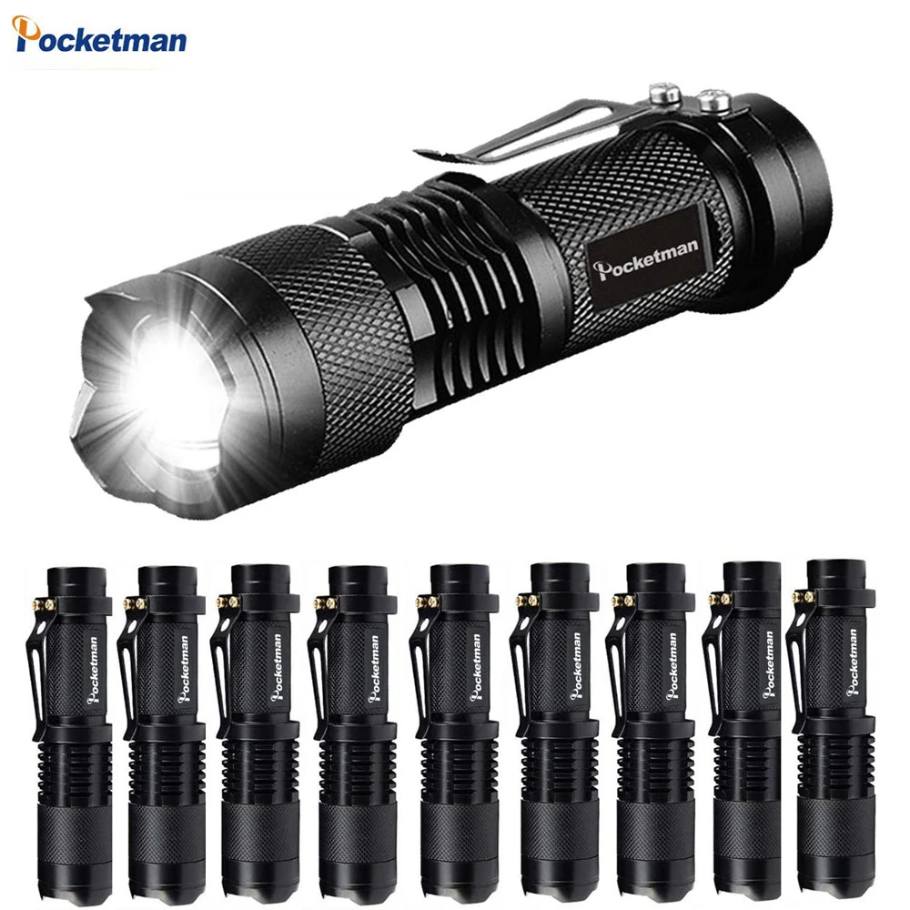 best led torch 10Packs Portable Mini Q5 LED Flashlight Tactical Lamp LED Torch Adjustable Focus Zoomable Flashlight for Gift, Hiking, Camping good flashlights