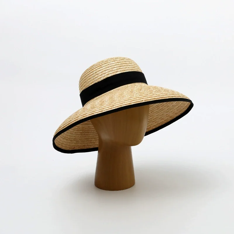 Strohhut, Gras-Kuppelhut, Sommer-Strohhut für Damen, Strand-Reise-Sonnenhut, Hepburn-Stil, breiter Krempe, Sombrero für Frauen – Detail 2