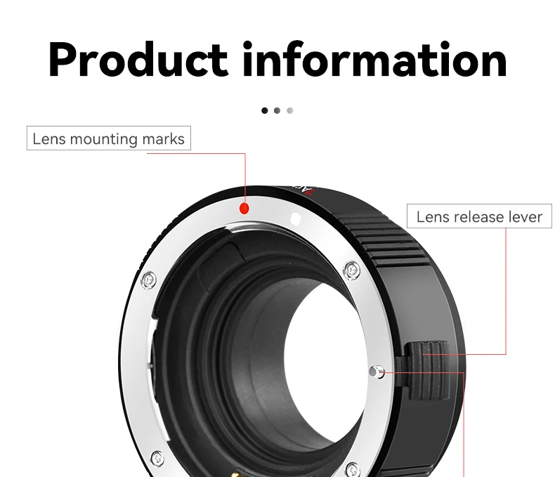 7artisans EF-EOS M Lens Adapter Ring Auto Focus Lens Mount Compatible with EF/E