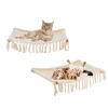 Cat Hammock Wall Mounted Shelf Qiang's Tassel Cat Hammock Cat Furniture for Sleeping, Playing, Climbing and Resting