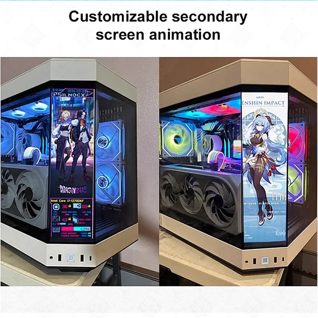 Y60 Y70 12.6 Inch DIY LCD Data Monitoring Display Screen 1920x515 Resolution Dynamic Auxiliary Screen MOD Without PC Box 6