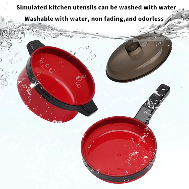 Children's simulated high fidelity cooking toys, home and school use chefs to pretend toy sets suitable for role-playing kitchen 4