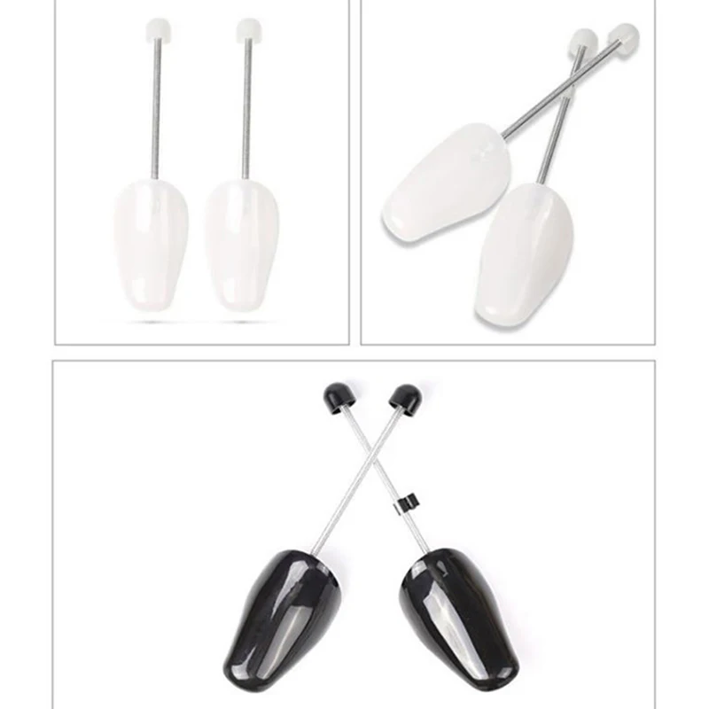 1 أزواج أشجار الأحذية البلاستيكية العملية قابل للتعديل طول أشجار الأحذية نقالة حامل التمهيد المنظمون نقالة الأحذية