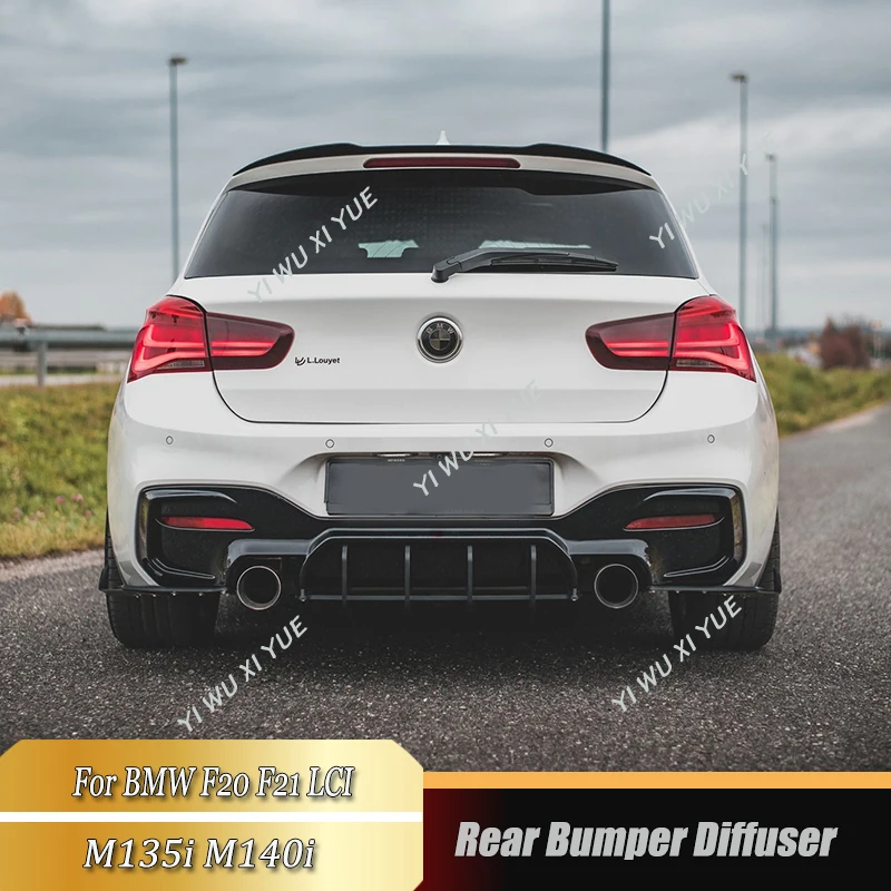 Per Bmw F20 F21 M135I M140I Lci 2015- 2019 Maxton Style Paraurti Posteriore Diffusore Posteriore Spoiler Lip Splitter Accessori Auto