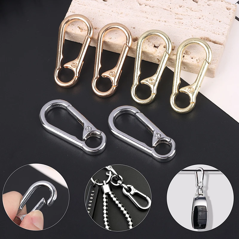 2Pcs/set Metal Keychain Clasp Hook Carabiner Keyring Snap Buckle Lanyard  Jewelry DIY Bag Accessories - AliExpress