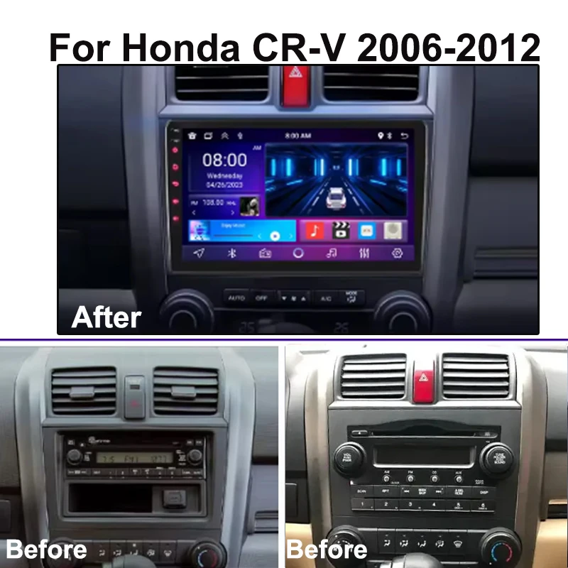 Car Multimedia Player Car Radio Car Radio Carplay Android Auto for Honda CR-V 3 RE CRV 2007-2011 Multimedia GPS Navigation Player Video DSP 2din DVD Head Unit