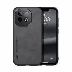 Vintage Durable PU Leather Magnetic Phone Case with Lens Protection for iQOO Z10 Turbo Series (Dark Gray)