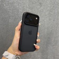Sleek Translucent Phone Case with Air Camera Control Button - Durable Acrylic TPU Hybrid Armor Mat Cover - iPhone 18 Pro Max (Black)