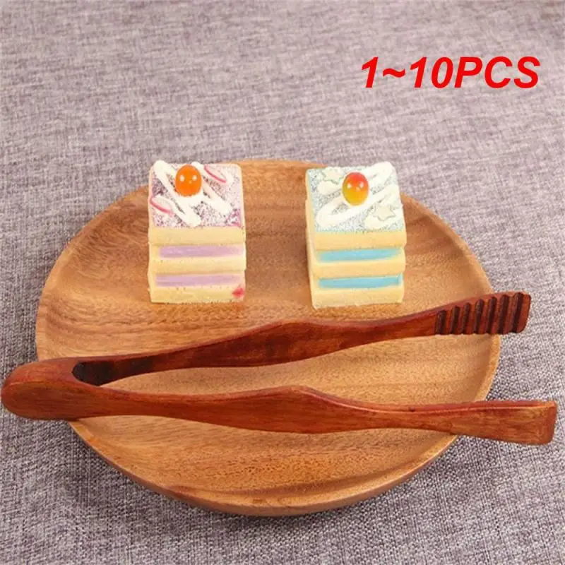

1~10PCS Bamboo Cooking Kitchen Tongs Food BBQ Tool Salad Bacon Steak Bread Cake Wooden Clip Home Kitchen Utensil
