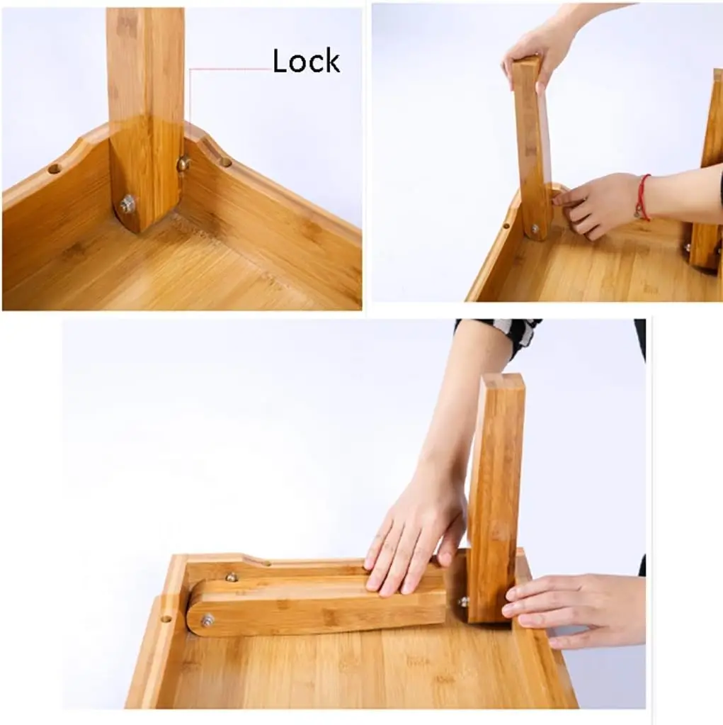 Folding Bamboo Computer Desk, Low, Multi-Function, Dining ，coffe table 6