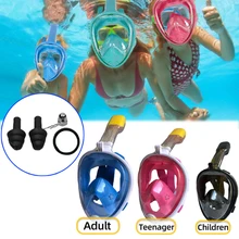

Children Full Face Snorkel Swimming Mask Diving Anti-Fog Scuba Gear Set Underwater Goggles Breathing System for Kids Adult