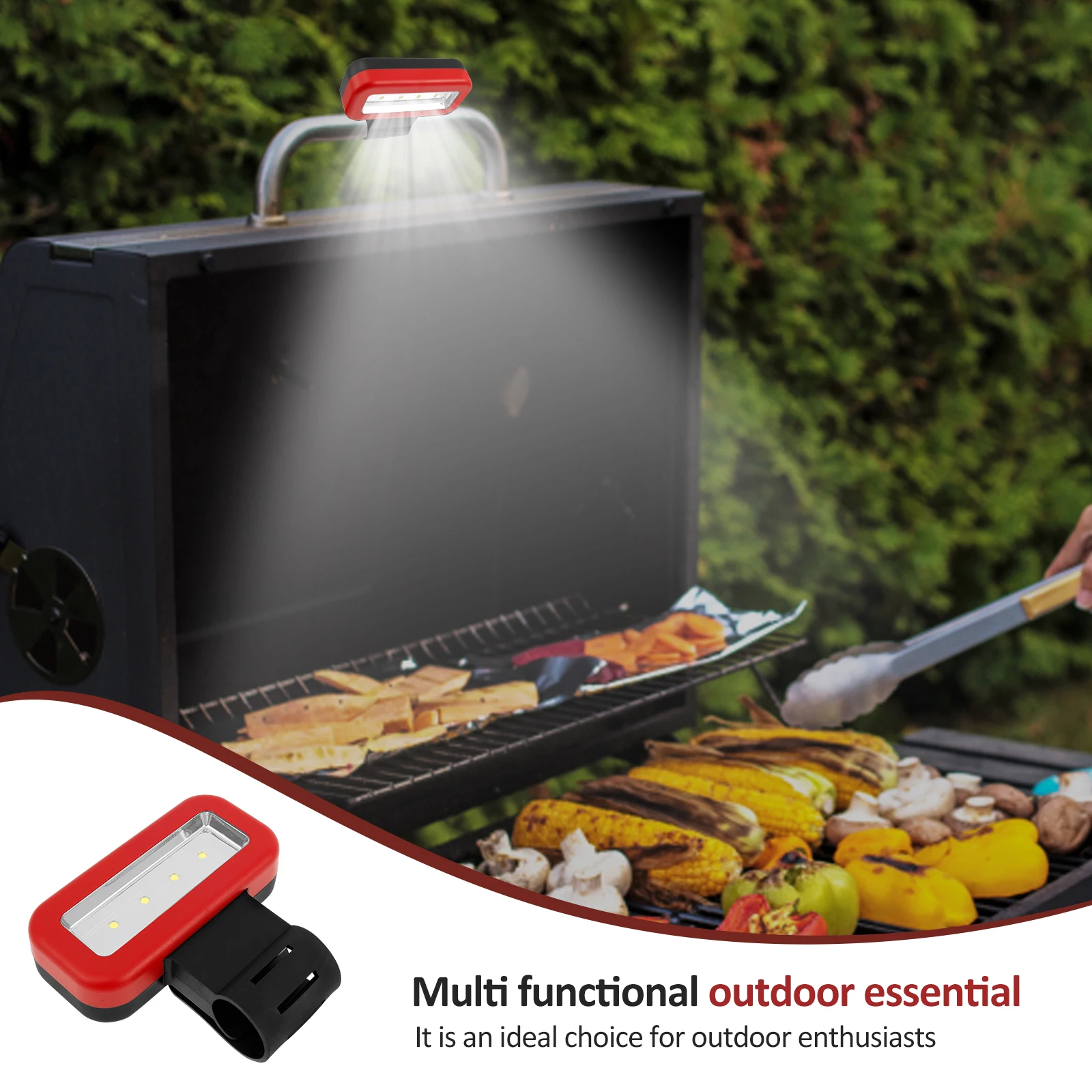 Adjustable Brightness Grill Light LEDs Grill Lamp With Magnetic Base Adjustable Strip Barbecue Light Durable Barbecue Lamp