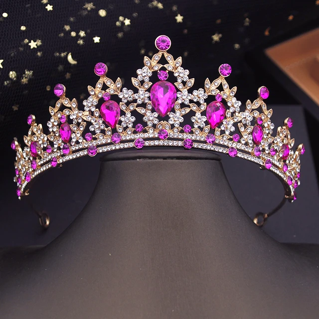 Prinzessin Krone Damen Gold - Mit Weißen Strasssteinen 15x15x5cm